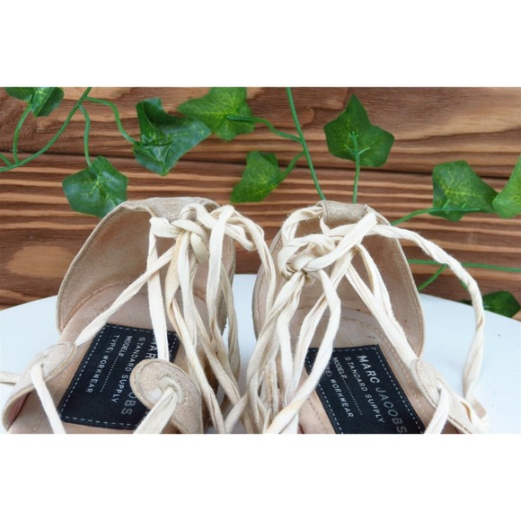 Marc Jacobs Sz 38 M Brown Strappy Leather‎ Women Sandals - Picture 3 of 10